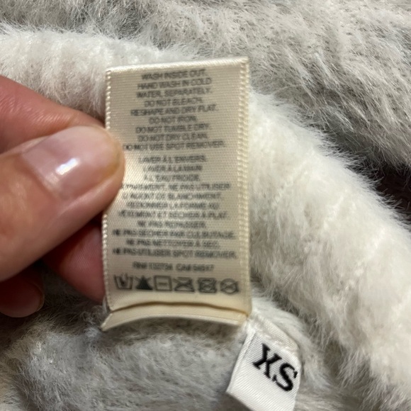 Bella Dahl Cropped Slouchy Boxy Sweater Jacquard Knit Snow Leopard Size XS - Picture 7 of 9